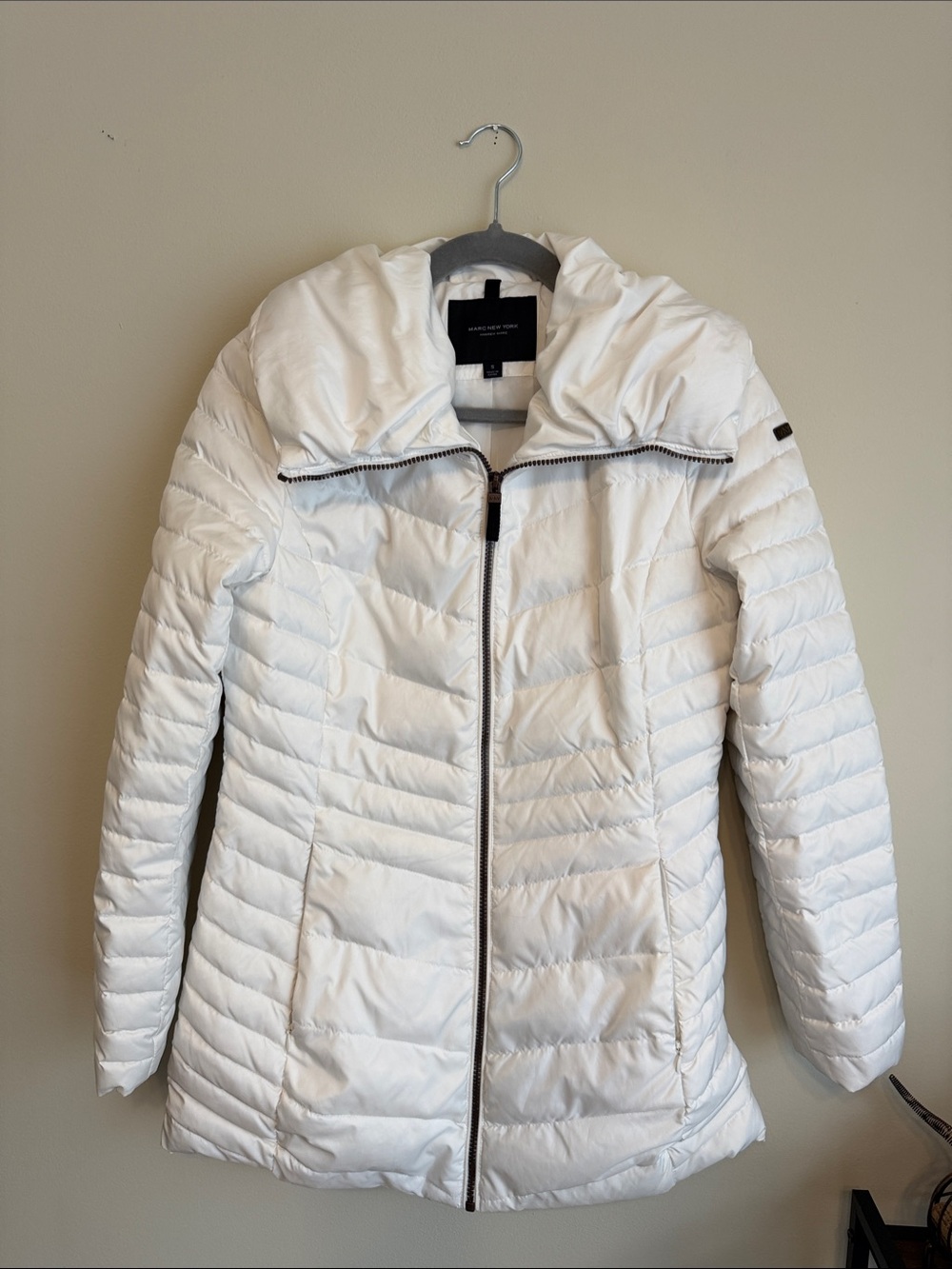 Marc New York by Andrew Marc White Quilted Puffer Jacket | Women’s Size S